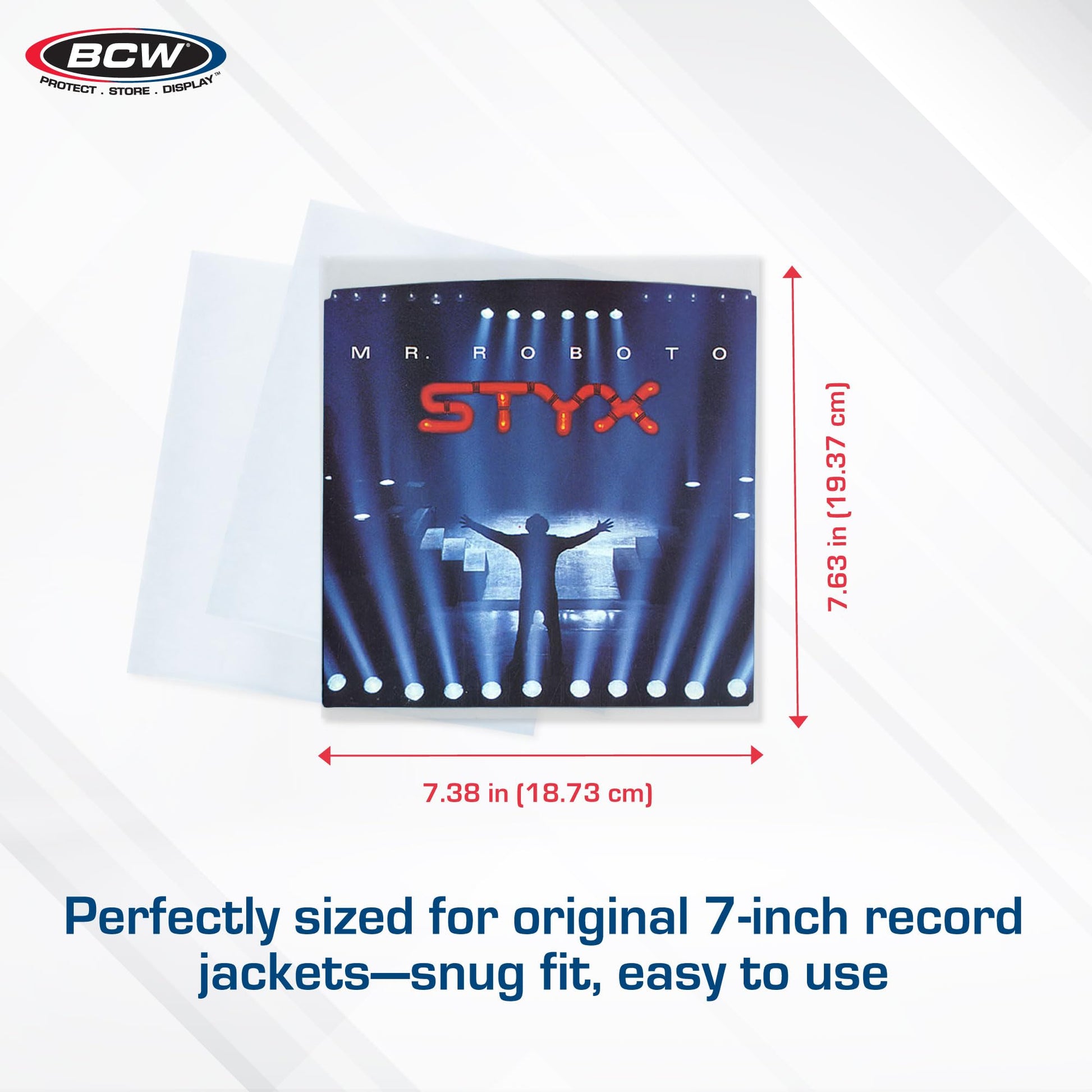BCW 4 Mil Record Sleeves (7 Inch) | Clear Polypropylene Vinyl Album Protectors for 45 RPM | Archival Quality, Acid-Free Design | Premium Outer Sleeves