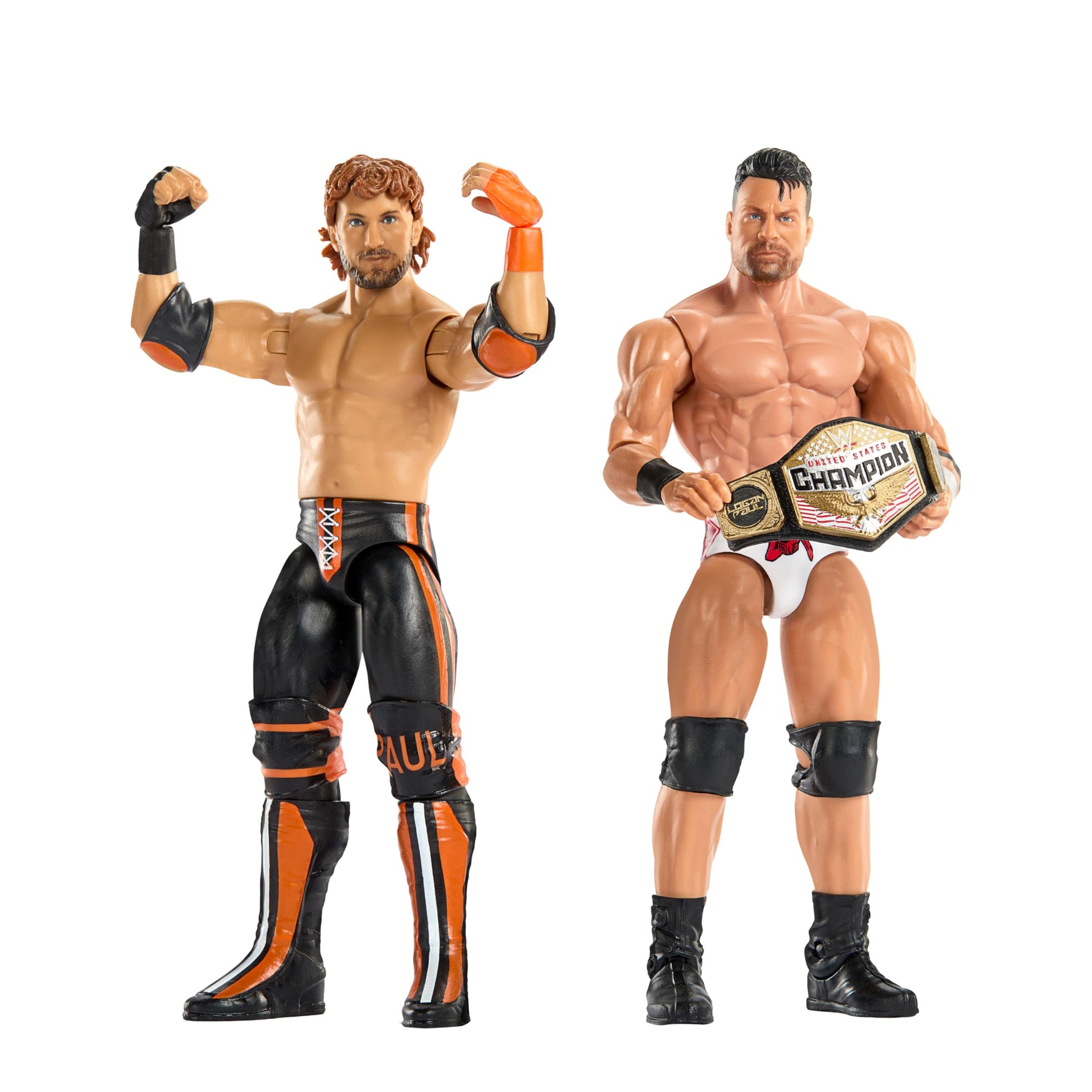 Mattel WWE Main Event Showdown Action Figures 2-Pack with Accessory, Series #24 LA Knight vs Logan Paul Collectible Set, 6-inch