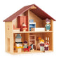 Mentari Toys - Doll Family with Dog - 5pc Solid Wood Doll Set with Playful Pup - Perfectly Sized for Pockets and Little Hands - Encourages Imaginative