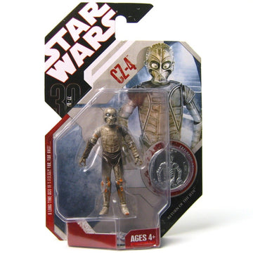 Star Wars 30th Anniversary CZ-4 Jabba's Palace Droid Action Figure with Plastic Coin