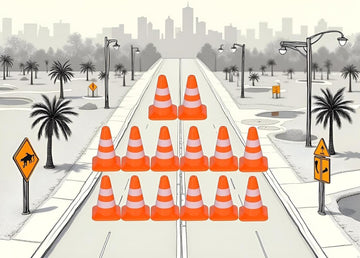 14Pcs Miniature Traffic Cones for Dollhouse, Plastic Road Sign Educational Construction Model