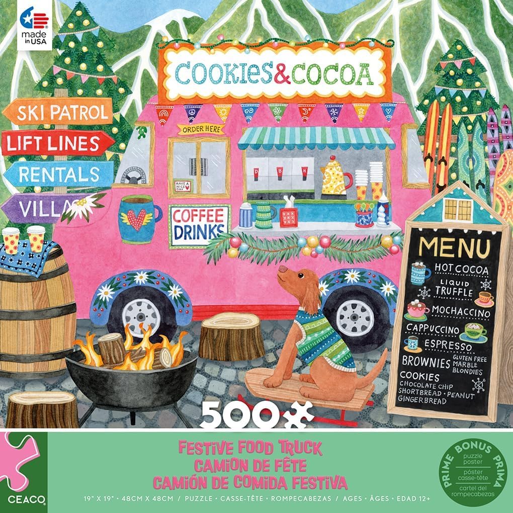 Ceaco - Festive Food Truck II - 500 Piece Jigsaw Puzzle for Adults