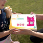 HappyVk Doll Carrier for Kids Baby Doll Carrier with Adjustable Straps Front & Back Carry Pretend Play Toy for Girls Cat Theme