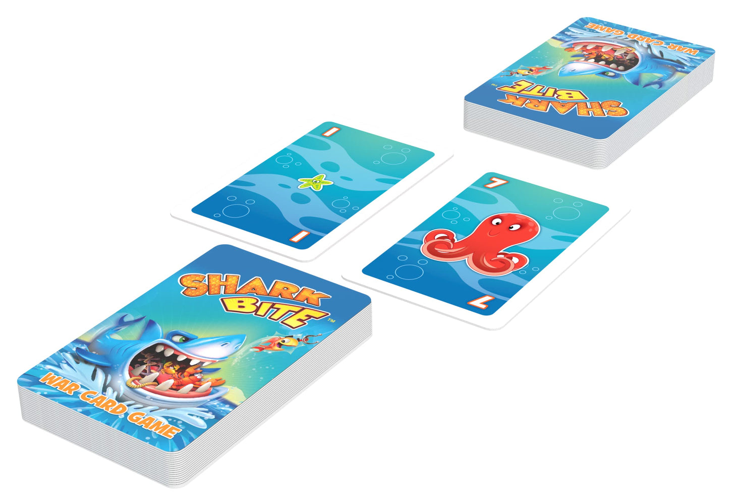 Shark Bite War Card Game - Ages 4 and Up, 2-4 Players