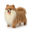 YOCAKE Lifelike Pomeranian Stuffed Animal - 13.8" Realistic Plush Dog Toy with Grooming Kit & Gift Box, Soft Cuddly Puppy Companion for Kids and Dog