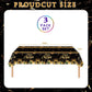 3 Pack Happy New Year Tablecloth with 3 Pack Banners, New Years EVE Party Supplies 2025, Black and Gold Rectangle Disposable Tablecloth and Banner