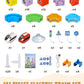 Innovakids Electric Train Sets Racer Track, 121 PCS DIY Cubes Anti-Gravity Klick Rail 3D Infinity Track, STEM Traffic Blocks Trainset Gifts Toys