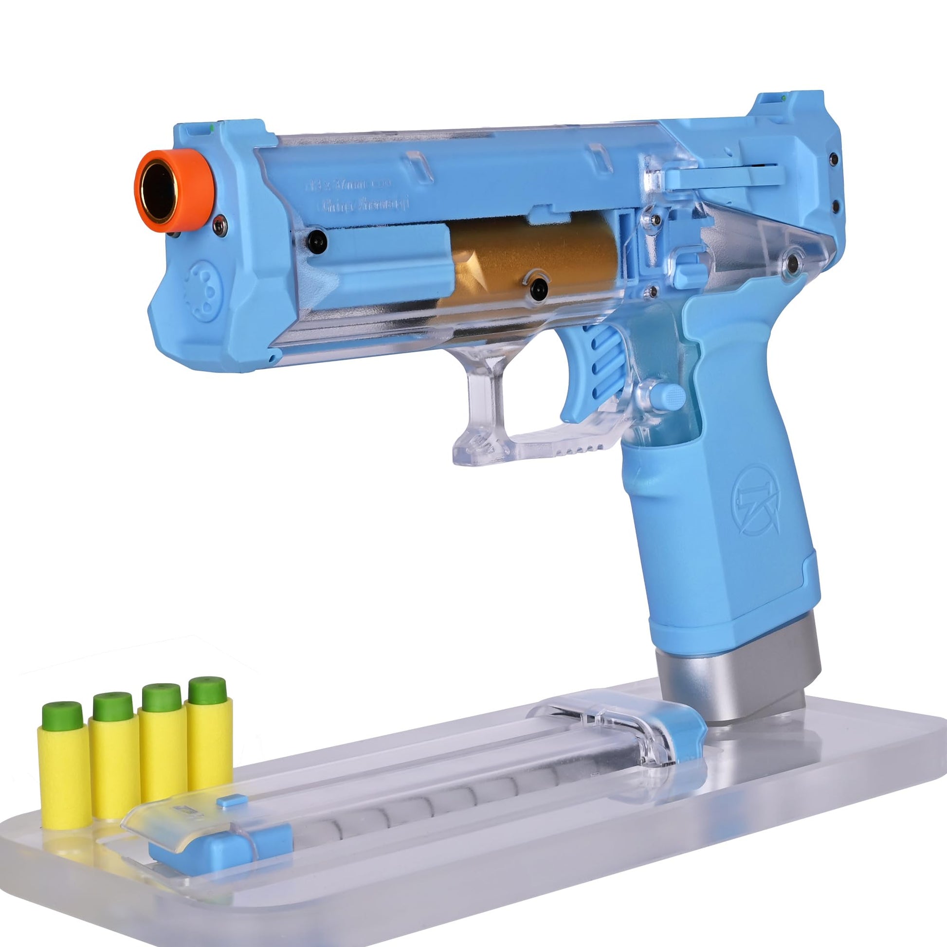 Zhenweiqi Fire Rat Blaster, ZWQ S200 Half Length Dart Pistol Long-Range High Precision Powerful Launcher 1.6mm Spring Ages 14+ (Blue)