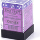 Borealis 12mm d6 Purple/White Luminary Dice Block (36 dice) by Chessex