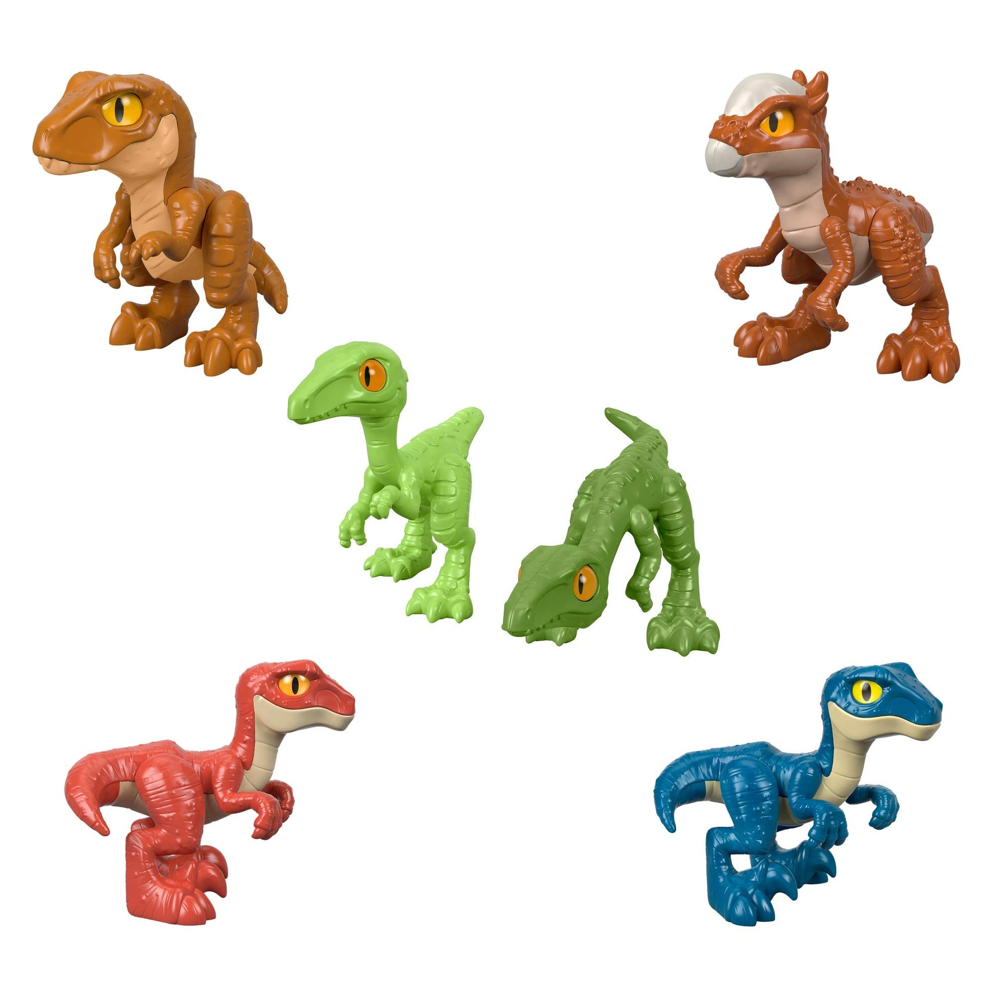 Fisher-Price Imaginext Jurassic World Dinosaur Toys, Hatchlings 6-Piece Figure Set for Pretend Play Preschool Kids Ages 3+ Years