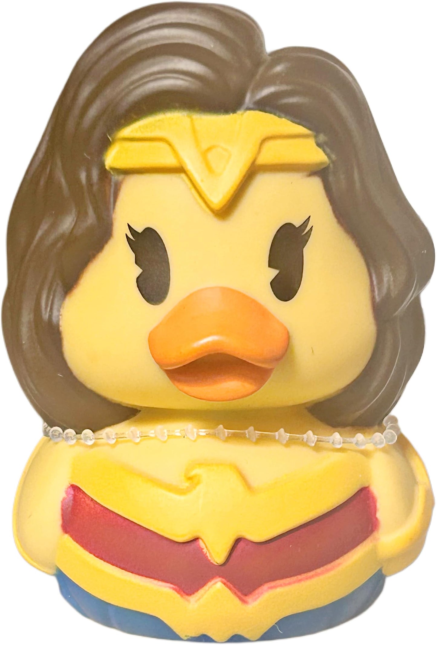 Just Play Superhero Woman Rubber Duck Bath Toy, 3 inches