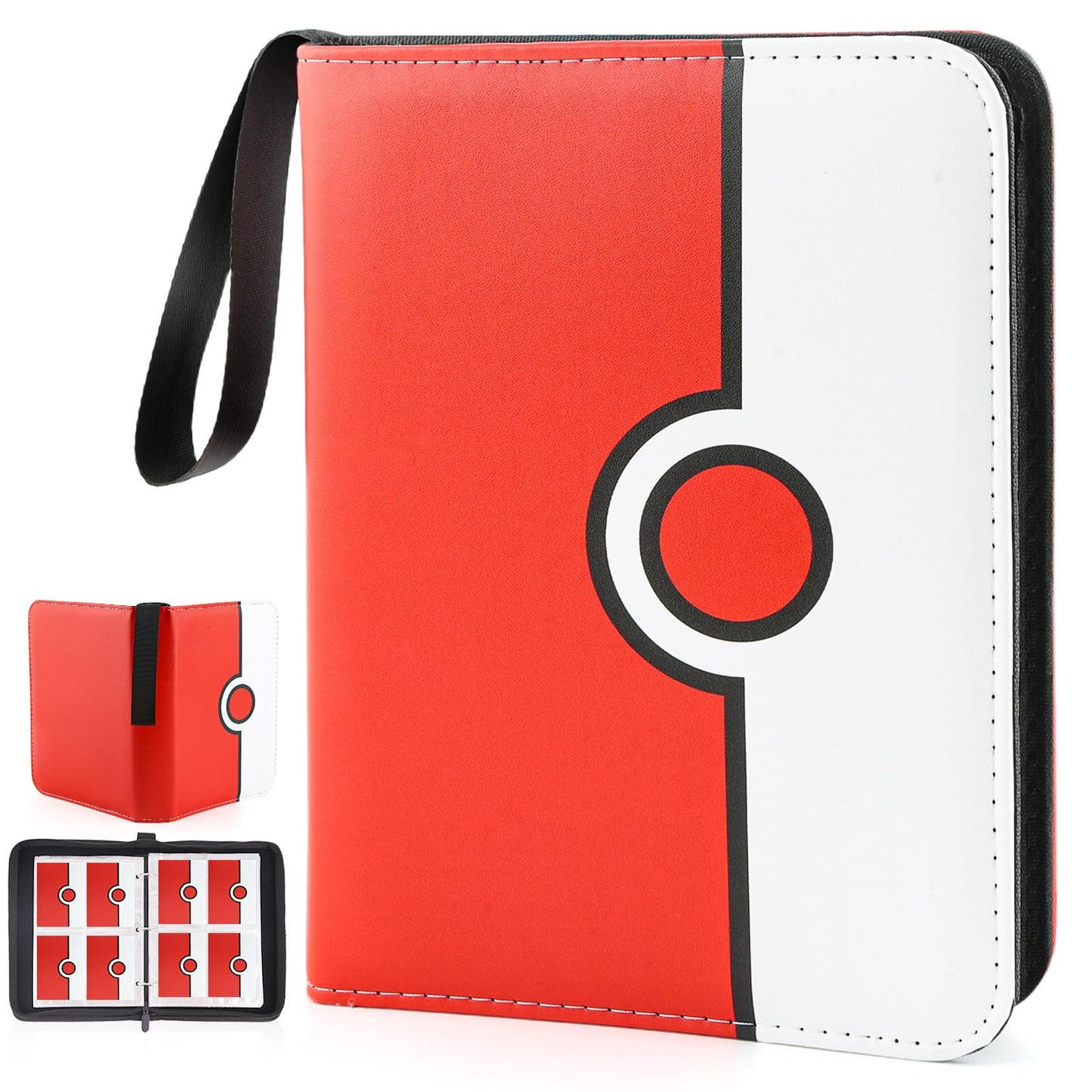 Collectible Trading Card Binder, 400 Pockets Card Holder with 50 Removable Sleeves, Portable Collection Binder Album Book Case Storage, Zipper Card