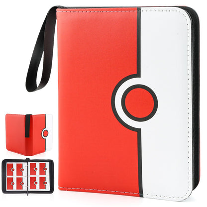 Collectible Trading Card Binder, 400 Pockets Card Holder with 50 Removable Sleeves, Portable Collection Binder Album Book Case Storage, Zipper Card