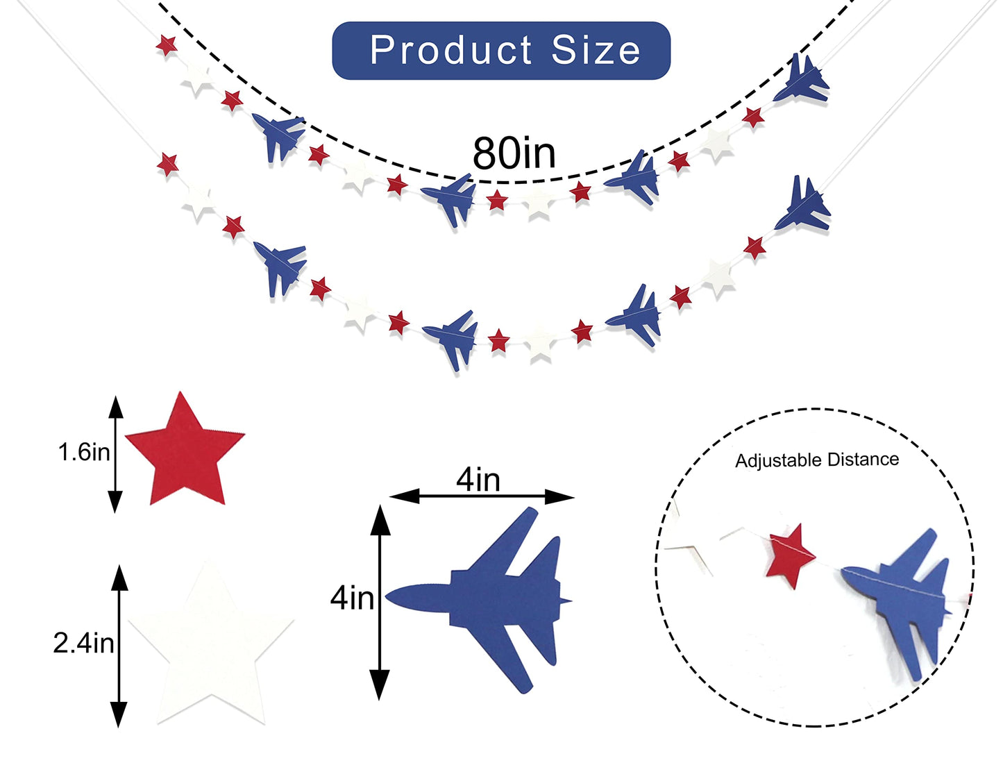 Fighter Party Decoration - Military Graduation, Jet Banner, Pilot Retirement, Baby Shower, Airplane Aviation Themed Birthday Party Decorations