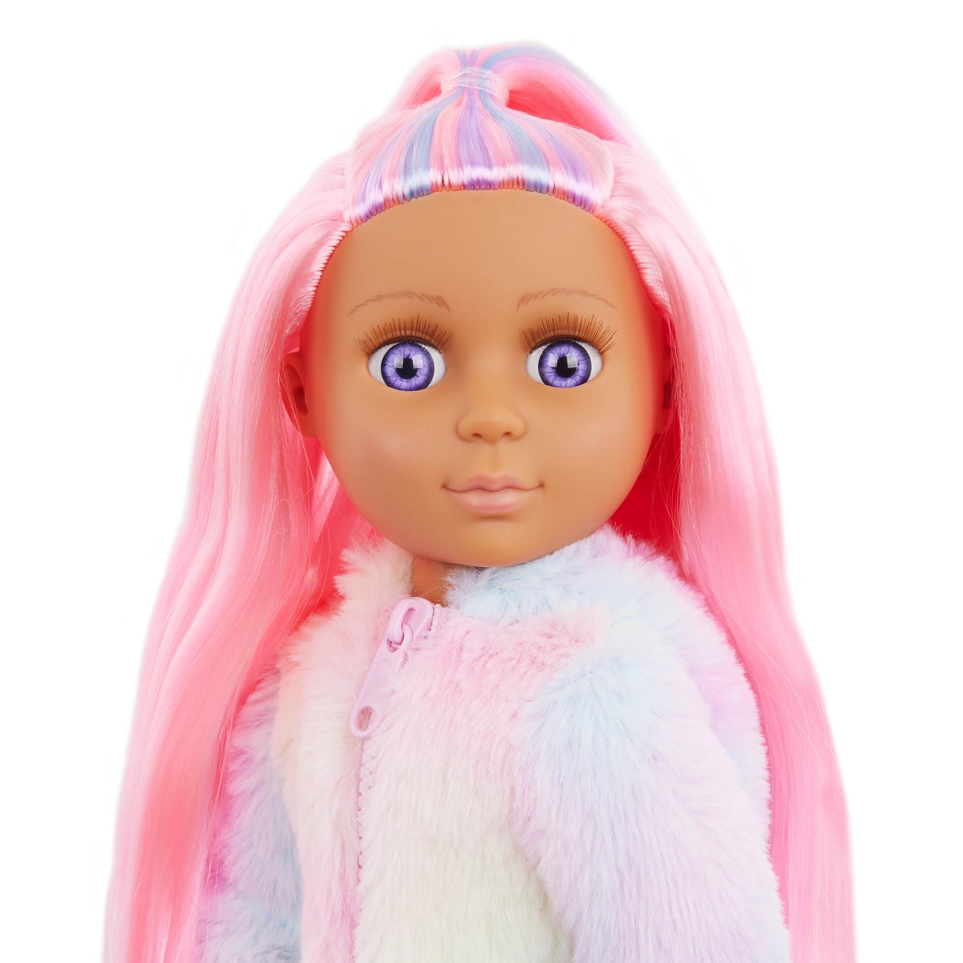 Glitter Girls - 14-Inch Fashion Doll - Pink Hair & Violet Eyes - Fluffy, Multicolored Onesie - Bed & Accessories - 3+ Years - Rafa & Bedtime Playset