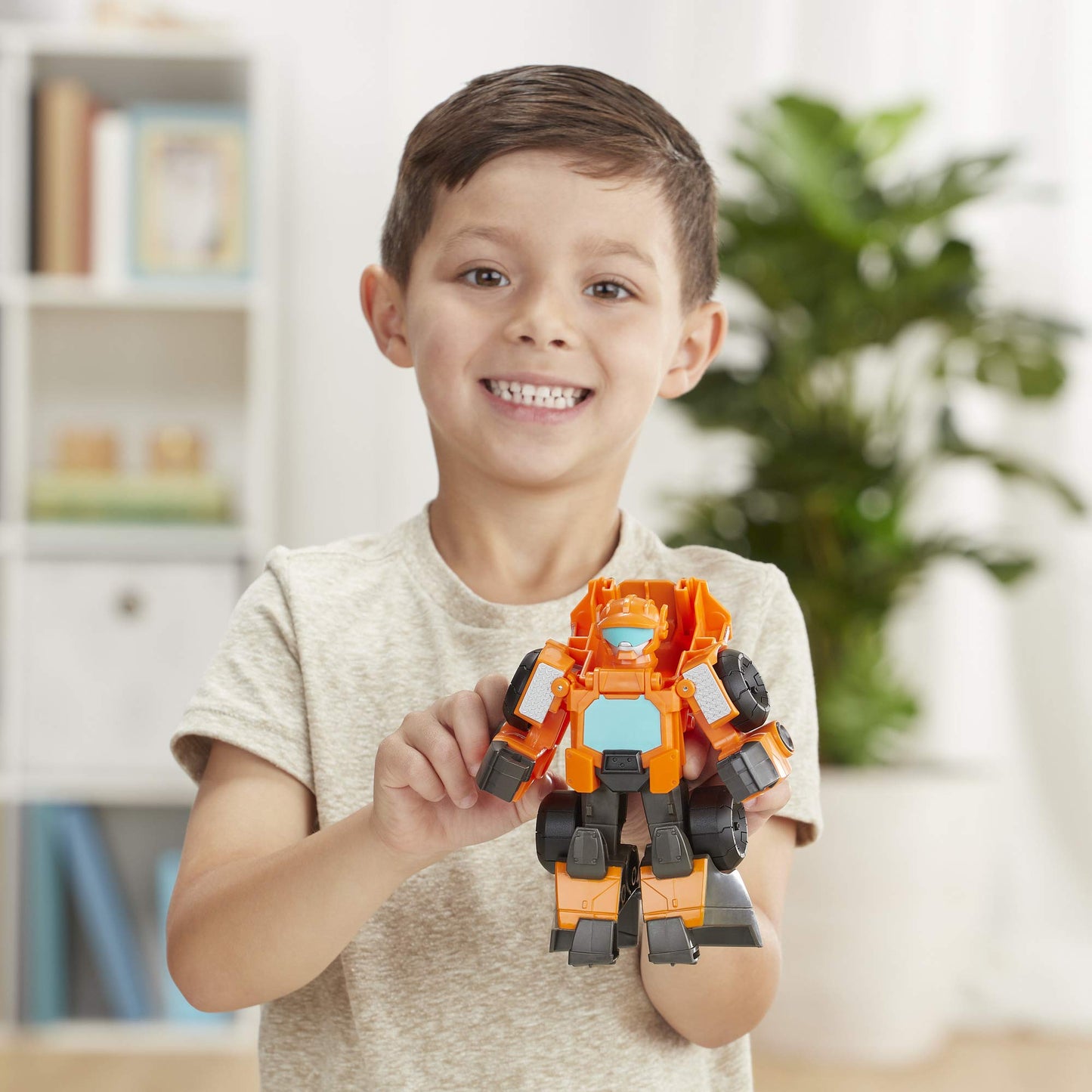 Transformers Playskool Heroes Rescue Bots Academy Wedge The Construction-Bot Converting Toy Robot, 6-Inch Collectible Action Figure for Kids Ages 3