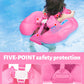 LAYCOL Baby Pool Float with Canopy UPF50+, 5 Point Safety Buckle No Flip Over, Inflatable Toddler Floaties Infant Pool Floats with Double Air