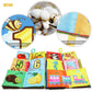 teytoy My First Soft Book,Nontoxic Fabric Baby Cloth Books Early Education Toys Activity Crinkle Cloth Book for Toddler, Infants and Kids Perfect