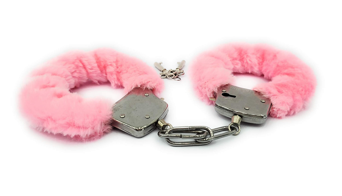 JASINCESS Plush Handcuffs with Keys Toy Handcuffs Stage Costume Props