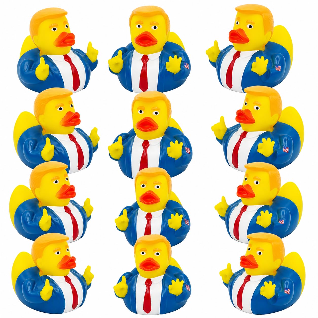 4E's Novelty 6 Rubber Ducks Bulk - Pack of 6 - Small 2.3 Inch, Rubber Duckies Great for Jeep Ducking, Christmas White Elephant Exchange Gag Gift