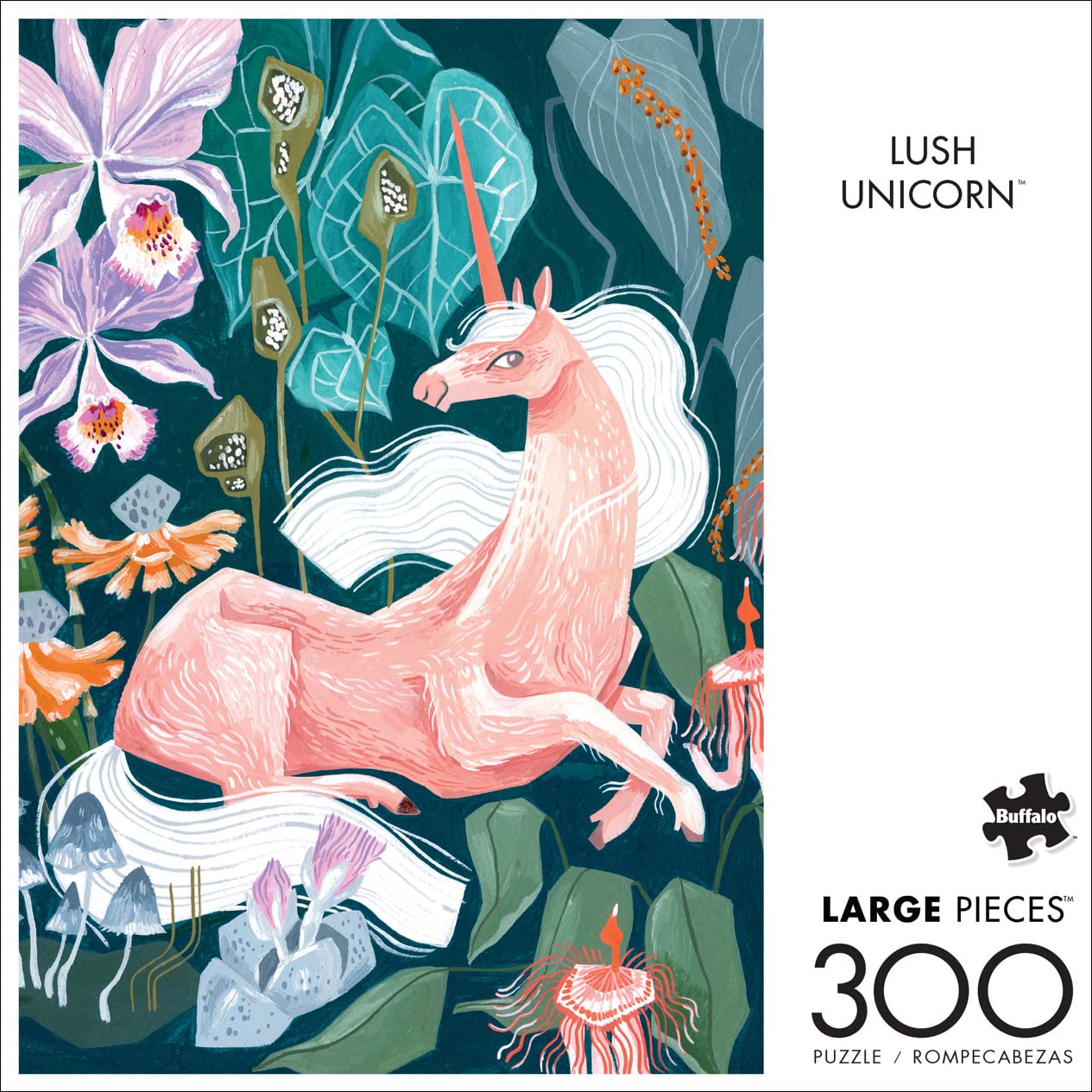 Buffalo Games - Rae Ritchie - Lush Unicorn - 300 Piece Jigsaw Puzzle for Adults -Challenging Puzzle Perfect for Game Nights - Finished Size is 21.25 x