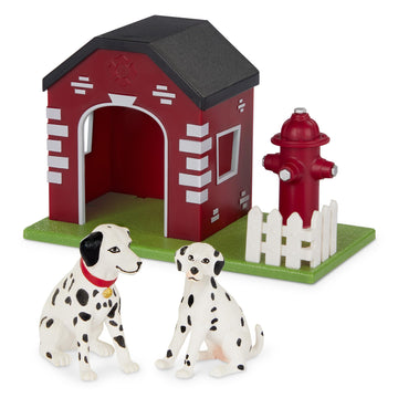 Terra by Battat Firehouse Dogs Playset, 3-Piece Animal Figures, Playsets