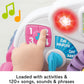 Fisher-Price Baby Learning Toy Laugh & Learn Crawl Around Car Activity Center with Smart Stages for Infants Ages 6+ Months, Pink
