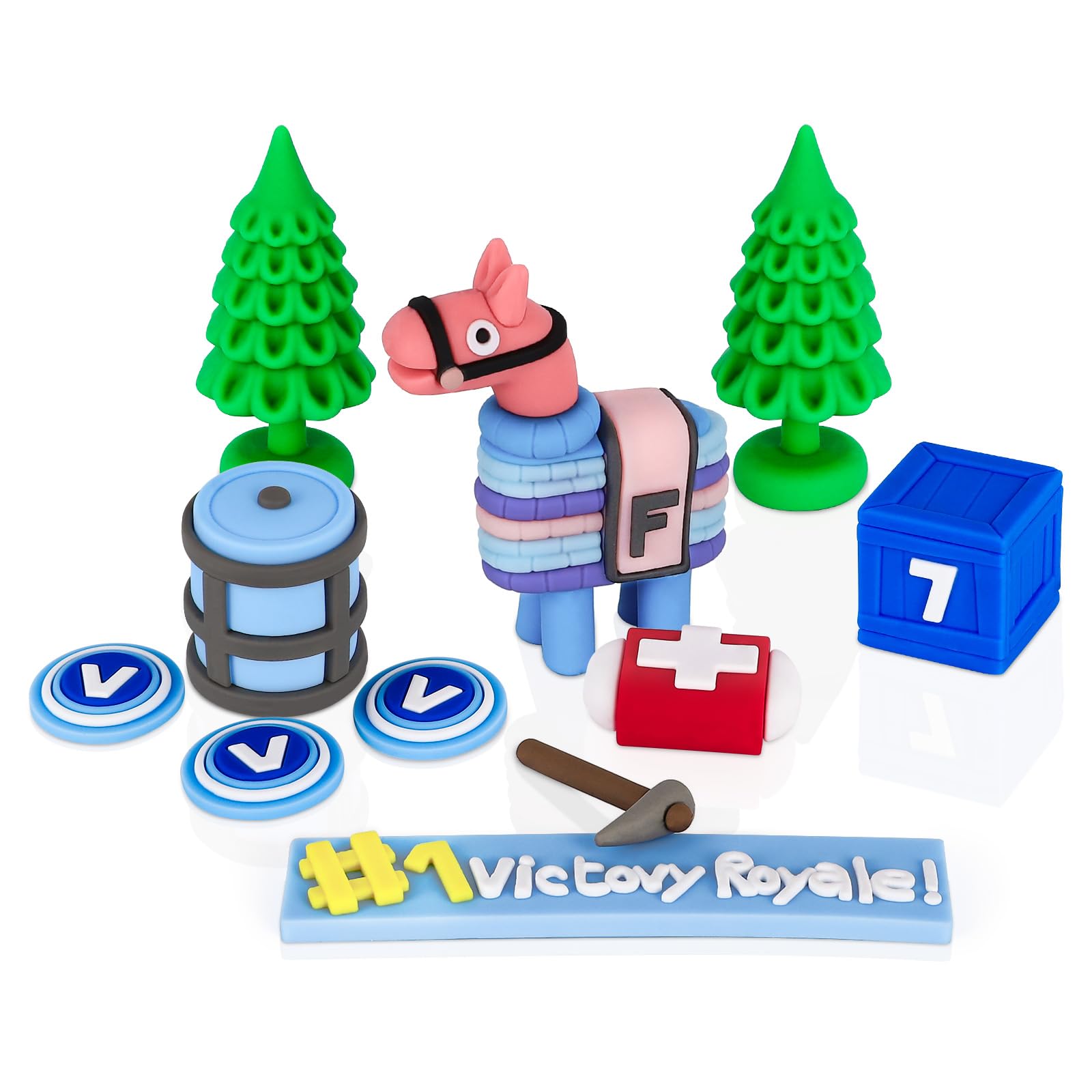 Video Game Cake Toppers - 11 Piece Set for Themed Birthdays - Enhanced Party Decorations