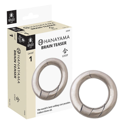BePuzzled | Loop Hanayama Metal Brainteaser Puzzle Mensa Rated Level 1, for Ages 12 and Up