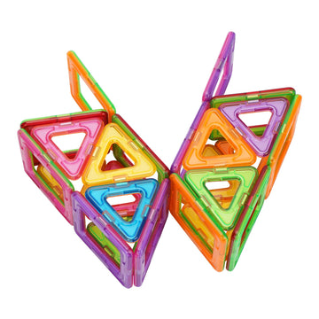 OFHW Magnetic Blocks Tough Building Tiles STEM Toys for 3+ Year Old Boys and Girls Learning by Playing Games for Toddlers Kids Toys Compatible