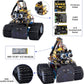 KEYESTUDIO Mini Tank Kit V2 Smart Car for Arduino, IR Infrared and App Remote Control (iOS and Android), Light and Ultrasonic Follow, 8X16 LED Panel