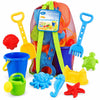 Click N' Play Beach Toys for Kids 3-10 - 18pc Sand Toys Including Sand Buckets for Kids with Sifter, Watering Can, Rake, 4 Hand Tools, 10 Sand Molds