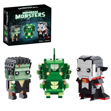 Franken Monster Horror Figure Building Set Compatible with Lego for Adults,Christmas Horror Present for Fan,for Kids Birthday Toy,Home Halloween Decor