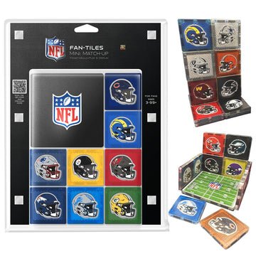 CreateOn NFL Fan-Tiles Magnetic Match-Up Set - All 32 Teams, 32-Piece Building Tiles for Kids & Adults, Officially Licensed NFL Collectible - Build