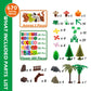 Plants Tree Building Blocks Accessories- Bulk Botanical Parts and Pieces, Flower Leaves Forest Jungle Park Bricks, Animals Farm Grass for Blocks