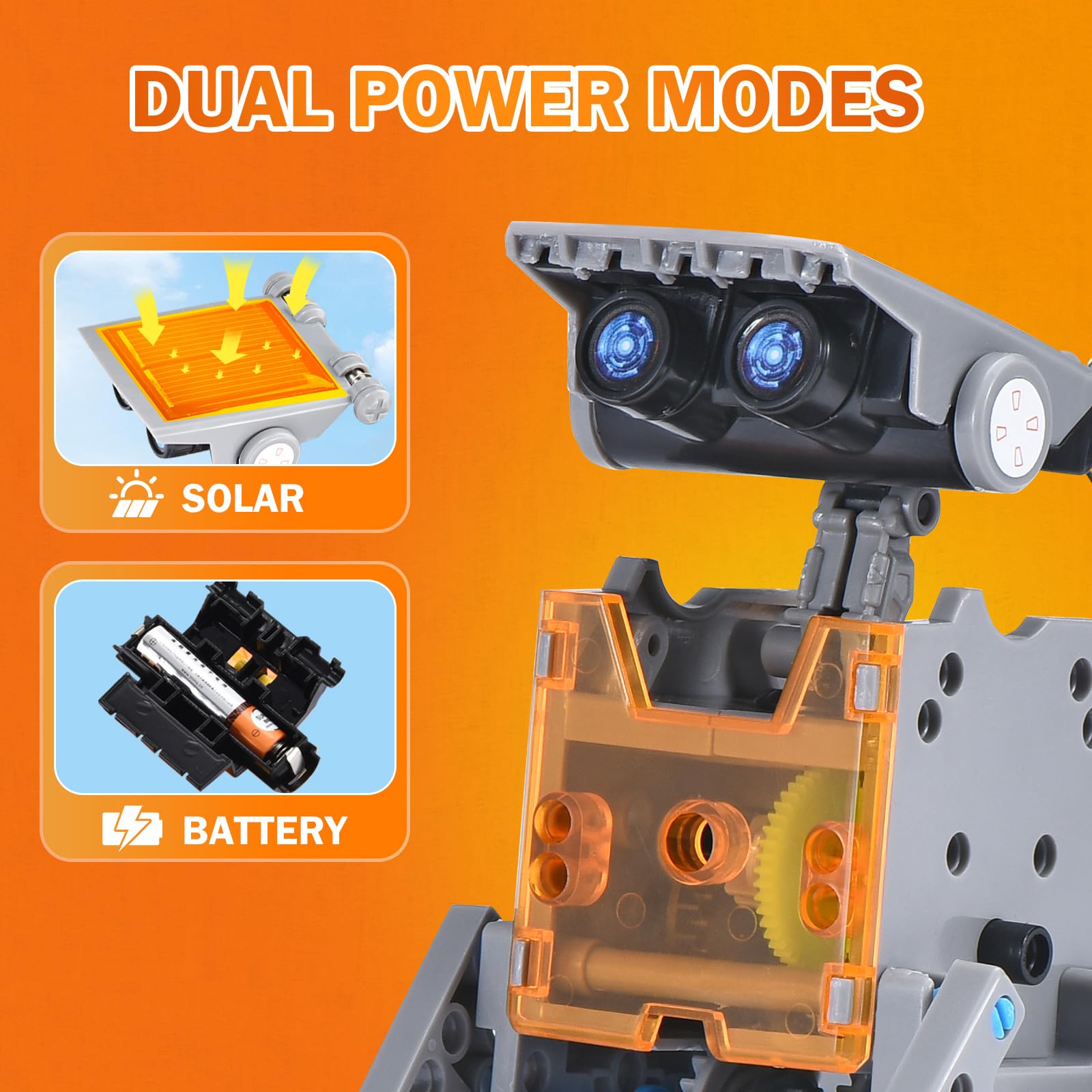 12-in-1 Solar Robot Kit for Kids Age 8-12, STEM Educational Solar Power Robotic Toys Gifts for Kids, DIY Science Building Experiments Kit Christmas