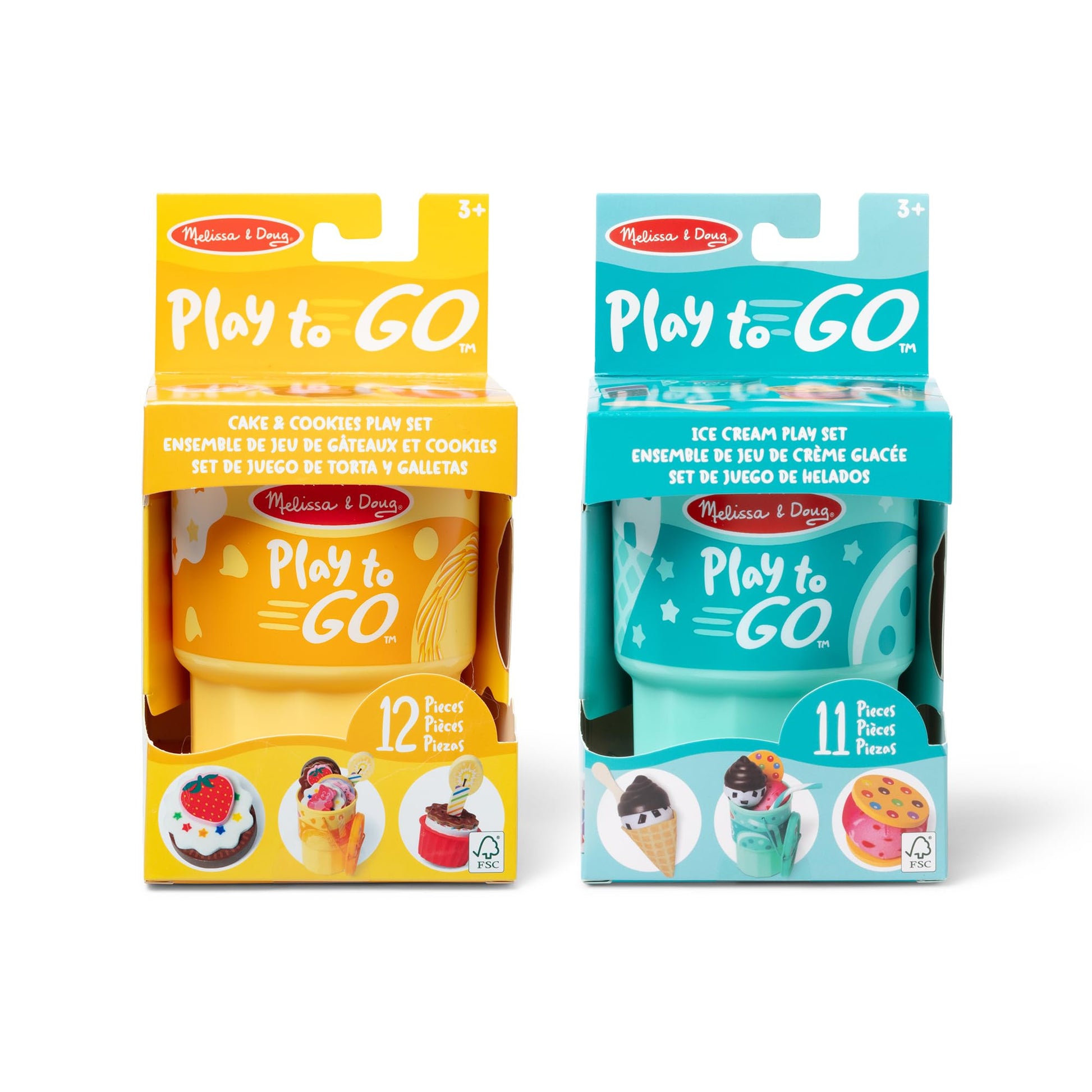 Melissa & Doug Play to Go Food Cups 2-Pack Toy Bundle