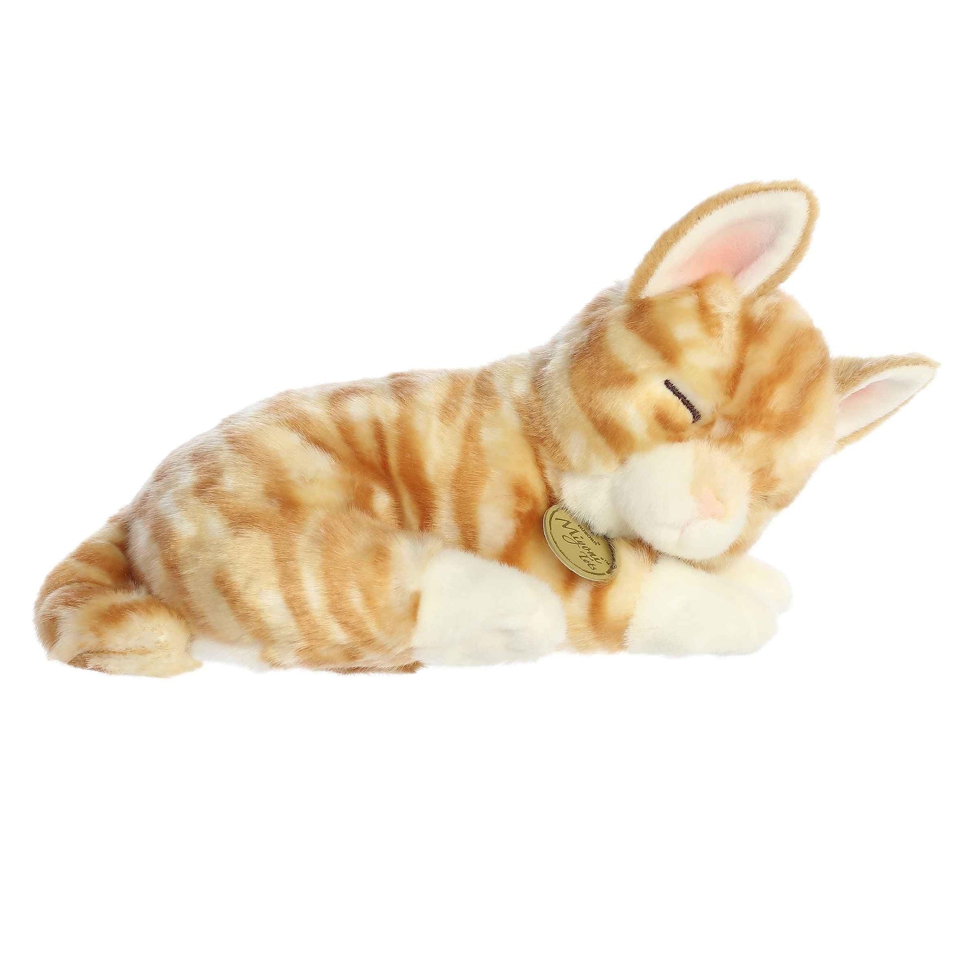Aurora® Adorable Miyoni® Tots Sleepy Tabby Kitten Stuffed Animal - Lifelike Details Make a Cherished Companion - Perfect for Decorating Bedrooms or