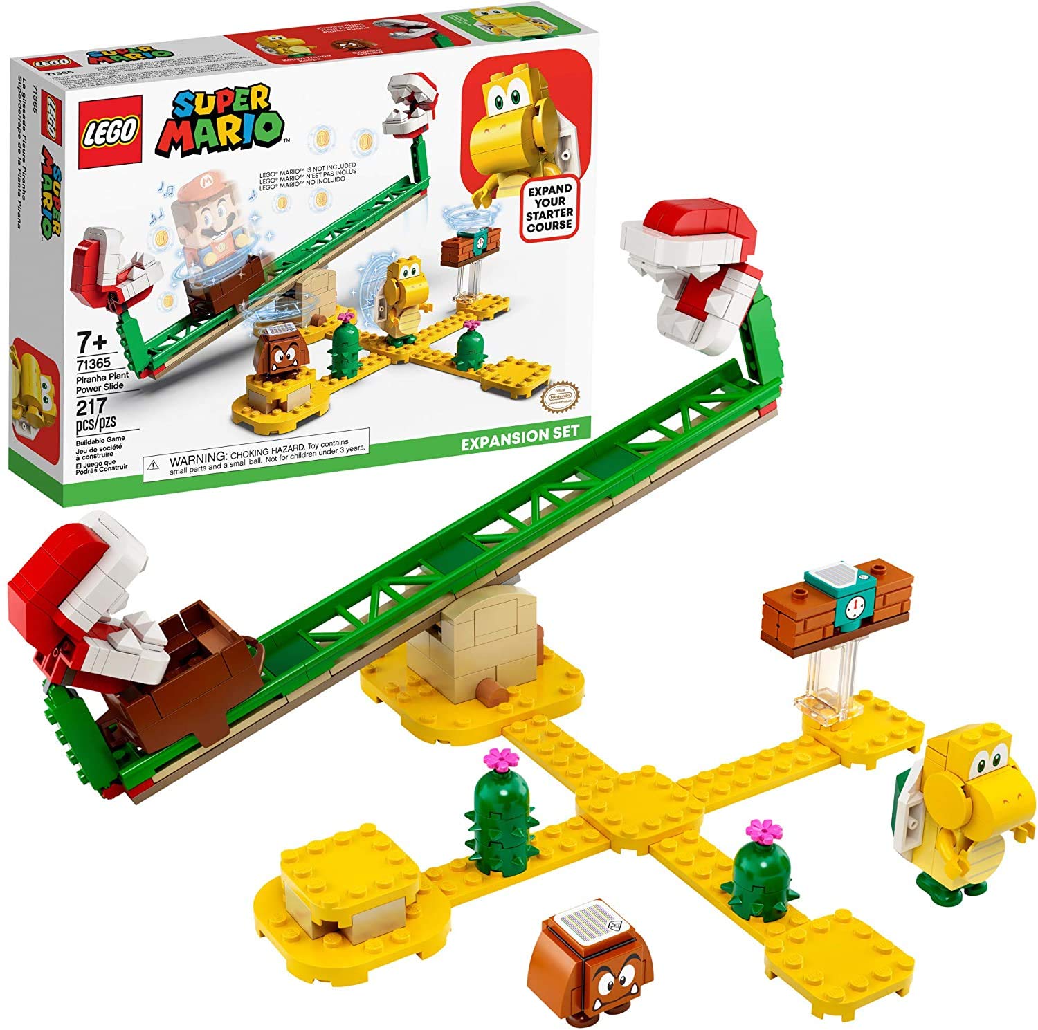 LEGO Super Mario Piranha Plant Power Slide Expansion Set 71365; Building Kit for Kids to Combine with The Super Mario Adventures with Mario Starter