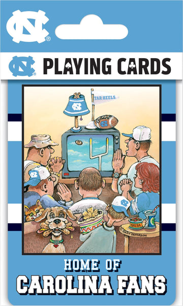 Masterpieces Officially Licensed NCAA UNC Tar Heels Playing Cards for Fans - 54 Card Deck for Adults