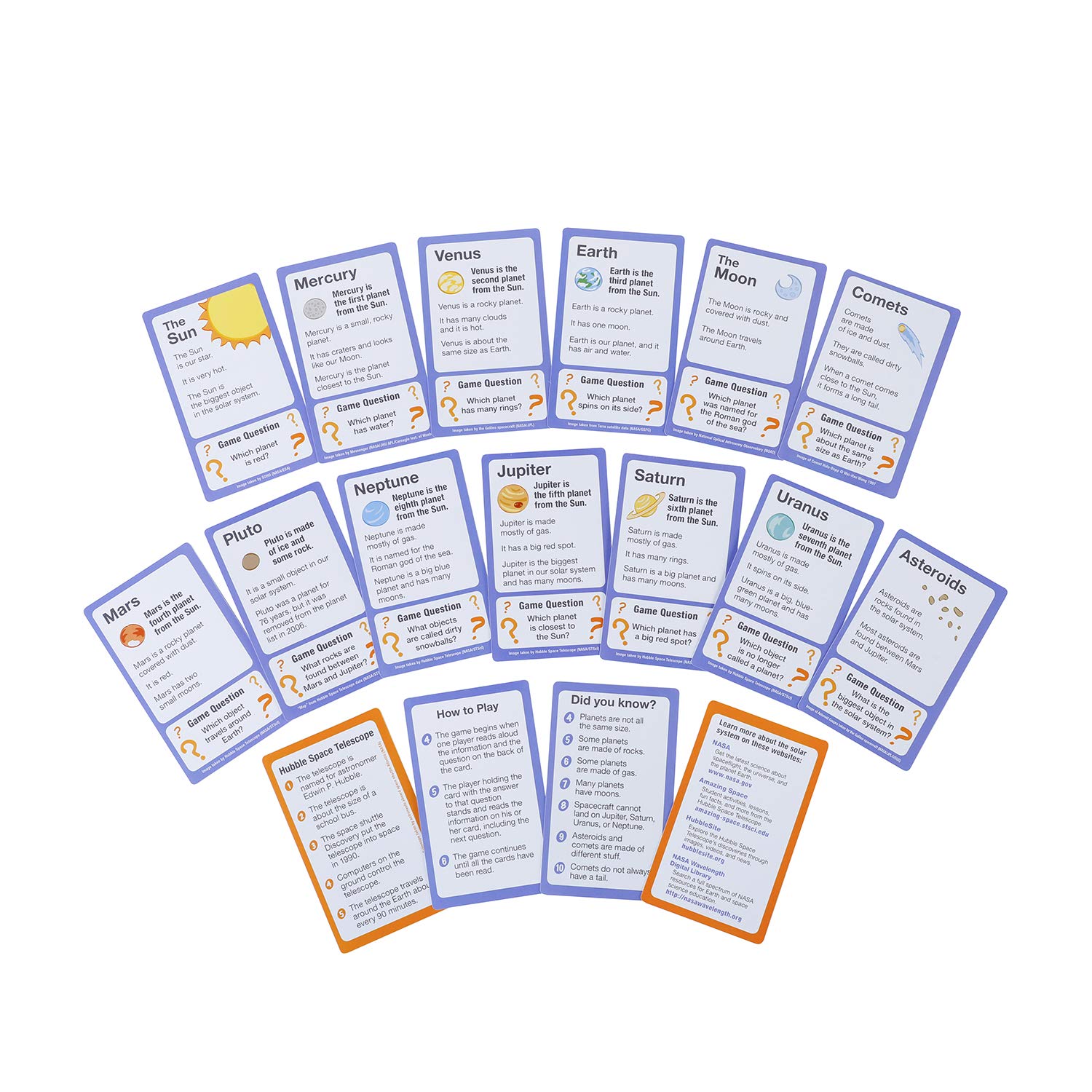 FieldDream 16Pcs Solar System Flash Cards for Toddlers and 1Pcs Poster|Space Planet Kids Learning Flashcards|Early Educational Matching Games|Perfect