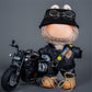 Clothes for 17cm Labubu(No Doll) 6-Pcs Leather Jacket with Hat,Goggles,Flash Camera & Boots,Street-Style Accessories Compatible with Labubu 17cm 15cm