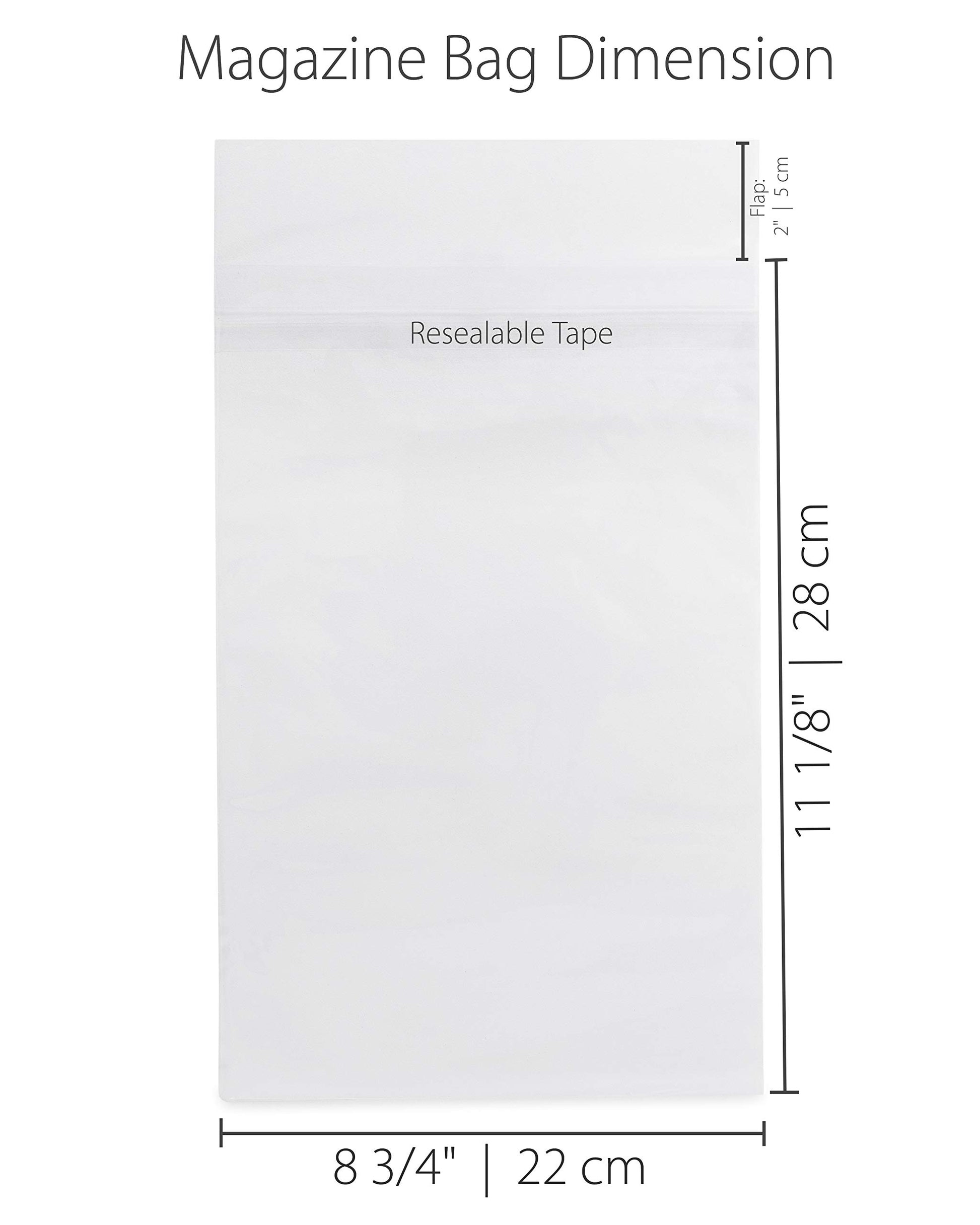 TitanShield Resealable Magazine Bags 8-3/4" X 11-1/8" with 1-1/2" Flap. (150-Count)