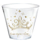 Disney Princess Glitter Paper Tiaras - 3.5" x 6.2" (Pack of 8) - Gold Paper Royalty Crown Accessory, Perfect for Kids Parties and Dress Up Fun