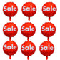 10PCS Red Sale Foil Balloon 18inch Round Sale Mylar Balloon for Celebrating a store opening