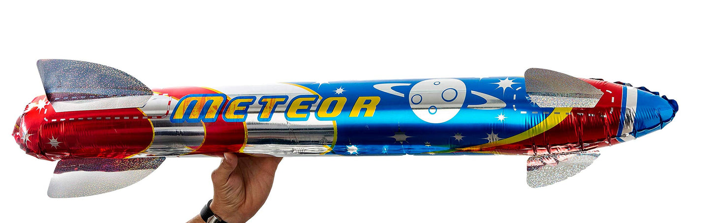 JA-RU Giant 41" Inflatable Rocket Ship Toy (1 Unit) Space Themed Party Decorations for Kids. Inflatable Pool Accessories. Solar System Toys