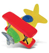 DolliBu Biplane Squirter Bath Toy - Floating Rubber Airplane Baby Toy, Cute Airplane Toys for Kids, Fun Toddler Bath Squirt Toys for Pool, Bathtub, or