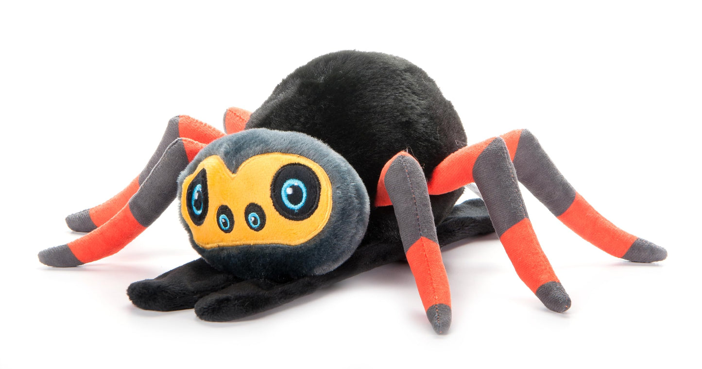 The Petting Zoo Tarantula Stuffed Animal Plushie Slap Bracelet, Gifts for Kids, Slapstix Wildlife Animals, Black Tarantula Plush Toy, 9 inches