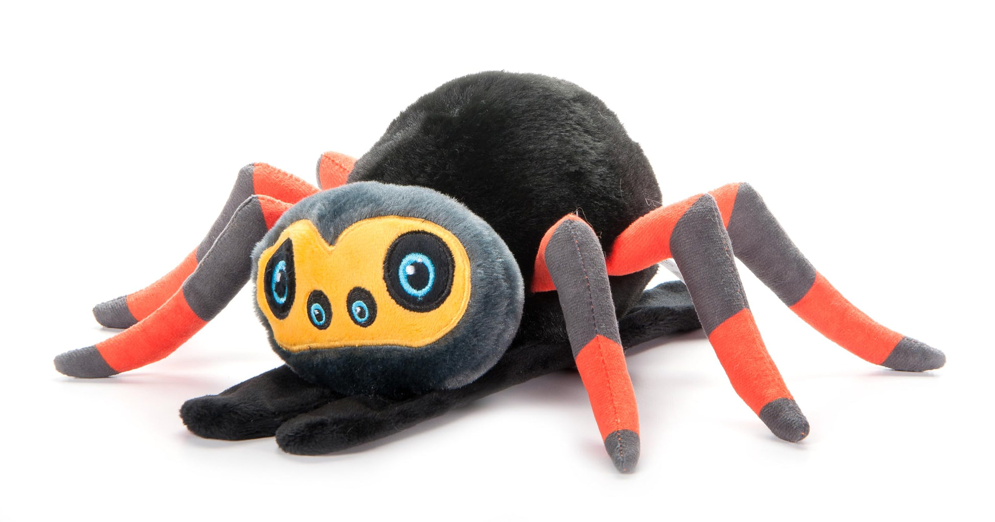 The Petting Zoo Tarantula Stuffed Animal Plushie Slap Bracelet, Gifts for Kids, Slapstix Wildlife Animals, Black Tarantula Plush Toy, 9 inches