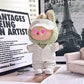 Sleepwear Set with Eye Mask for Labubu 17cm POP MART Dolls - Includes Cozy Pajamas and Matching Eye Mask (No Doll Included) (White)